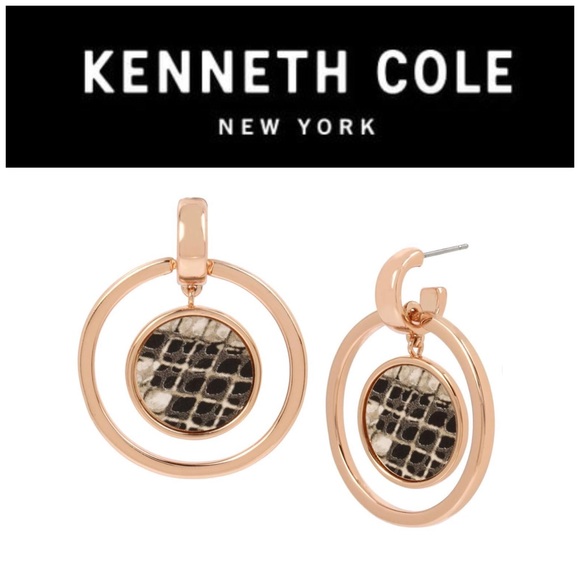 Kenneth Cole New York Shiny Earrings Small Circle Drop Earrings